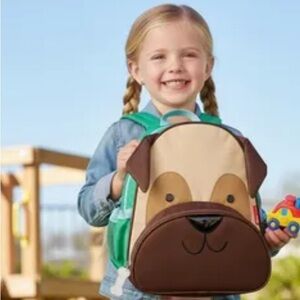 Skip Hop Brown and Green Dog Backpack